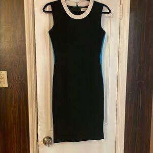 Calvin Klein Black Dress with White Trim